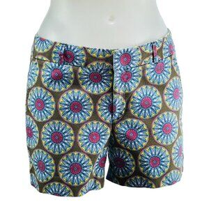 BANANA REPUBLIC Women's Shorts Hampton Fit Multicolor Geometric Pattern Size 6